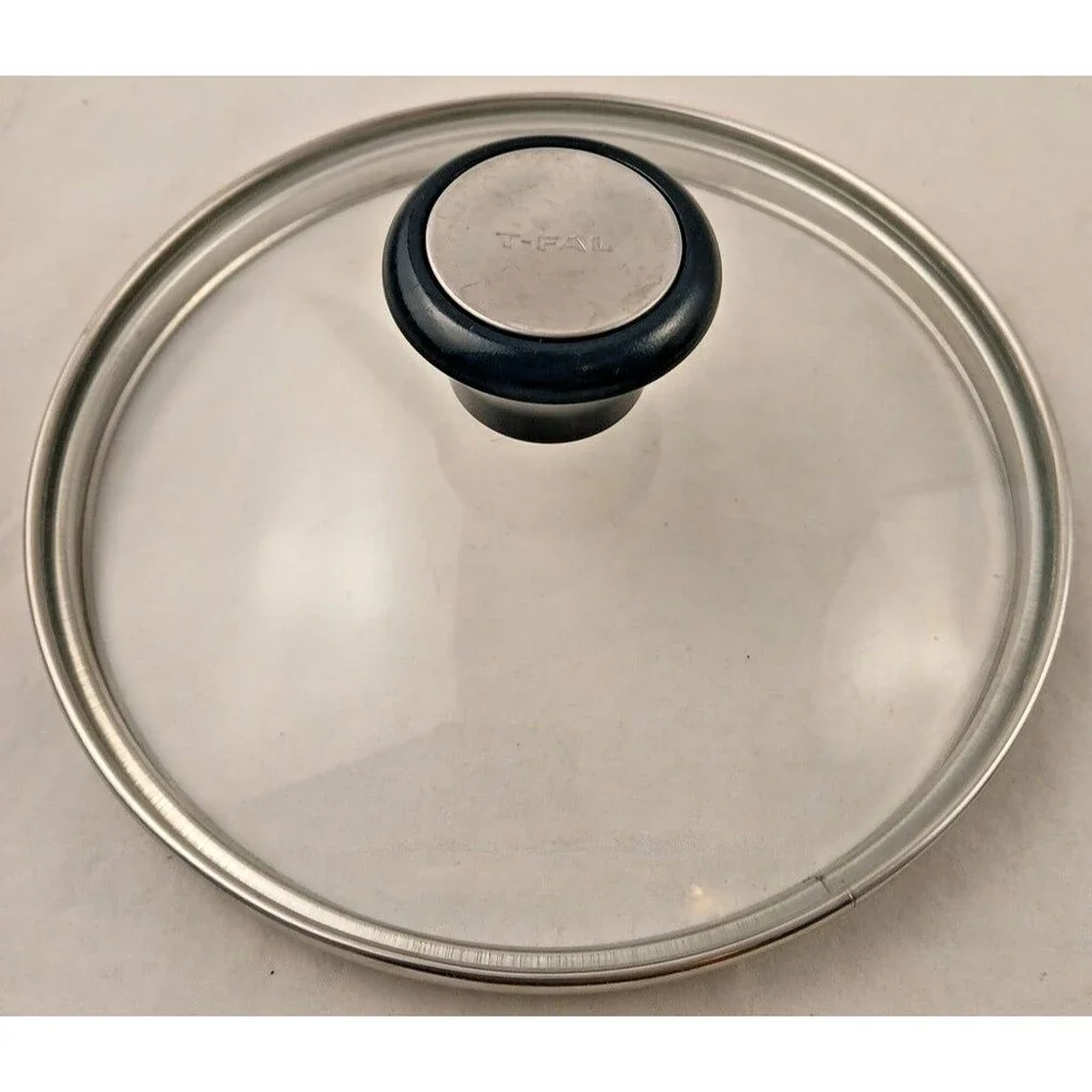 T-Fal Black Knob Glass Pot Replacement Lid Only-Inner Appx 7